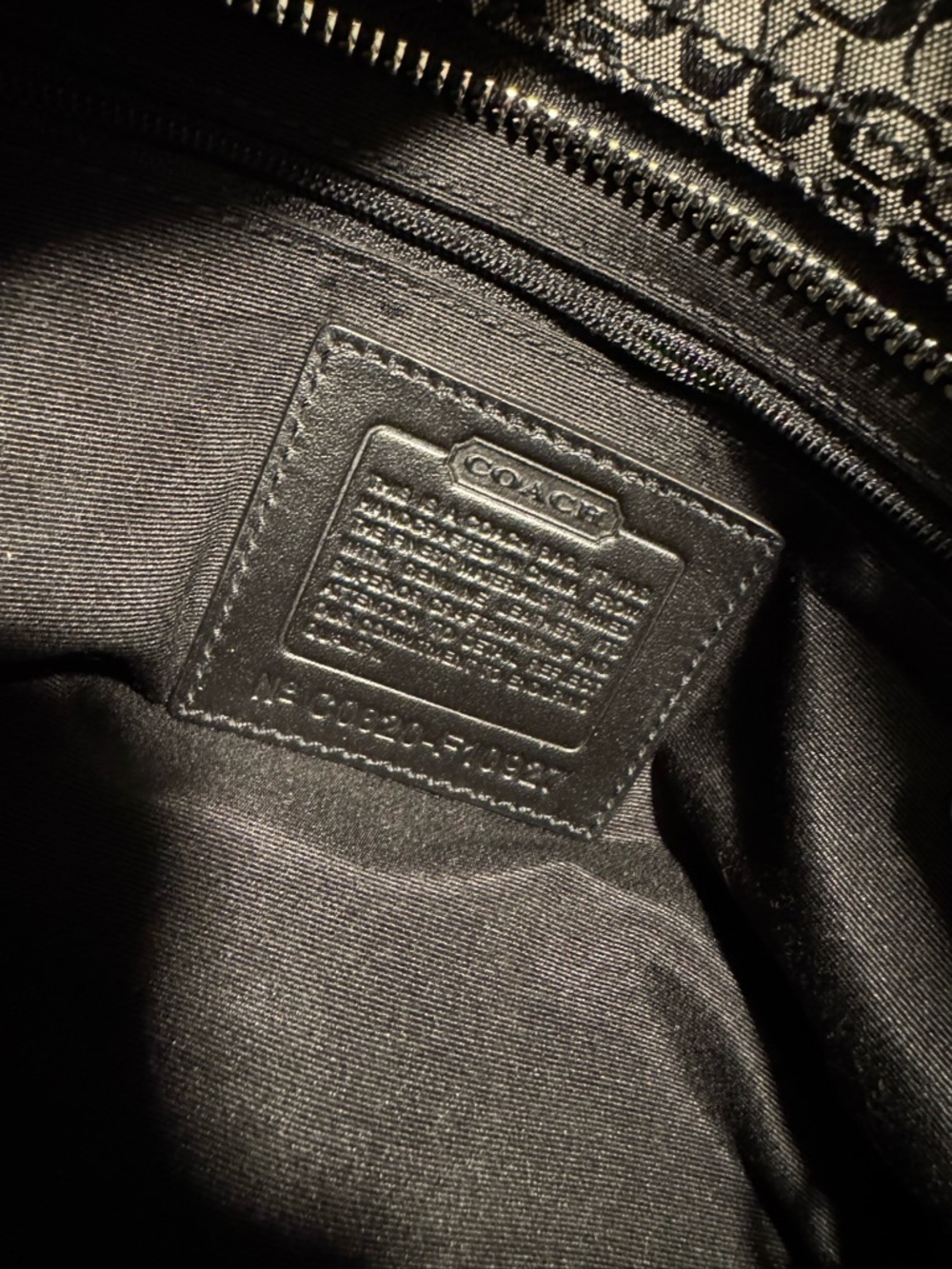 Coach Black and Gray Signature Jacquard Tote - Picture 10 of 10